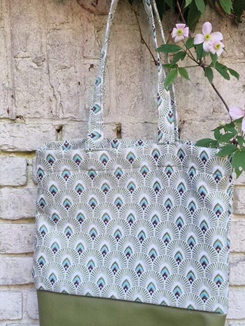 Handgemaakte Totebag Peacock van de Craftketeers